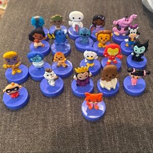 Disney Character Figurine Set - Blue and Multicolor